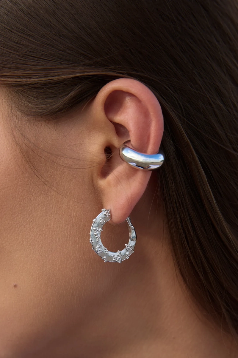 Серебряные серьги "Galaxy" SBLESKOM, цвет: серебро, 12082 купить онлайн