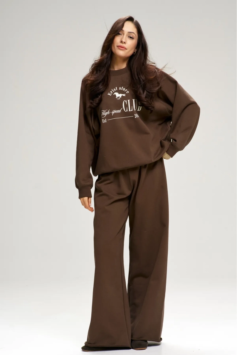 Свитшот базовый Over Choco Erist store, цвет: шоколадный, НФ-00003071 купить онлайн