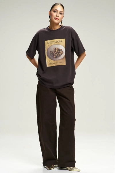 Футболка Olive Brown Erist store, цвет: коричневый, НФ-00002913 купить онлайн