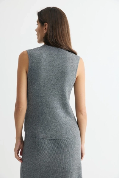 Топ без рукавов из шерсти Daisyknit, цвет: серый  |новая коллекция купить онлайн