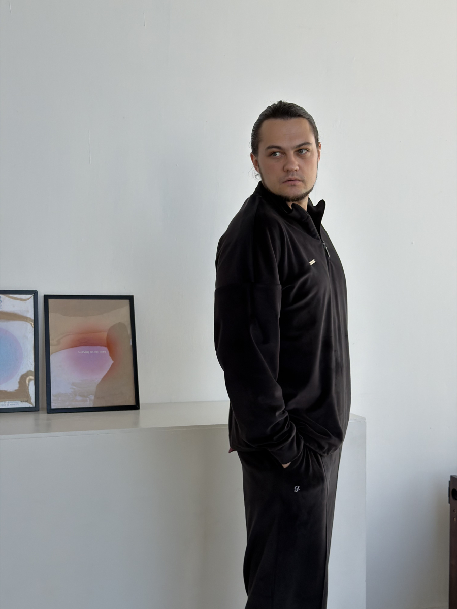 Анорак Велюр мужской GARCHIT, цвет: Черный, GARVelMenBlAn купить онлайн