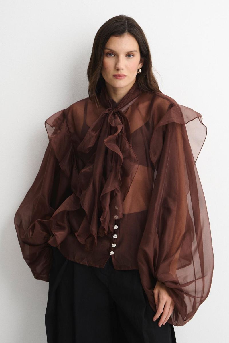 Блузка полупрозрачная
