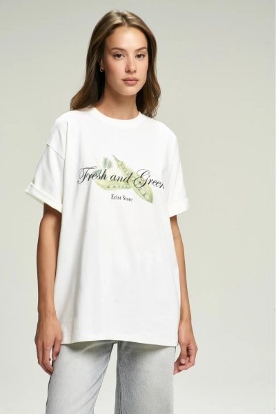Футболка FRESH and GREEN Erist store, цвет: молочный НФ-00002580 |новая коллекция купить онлайн