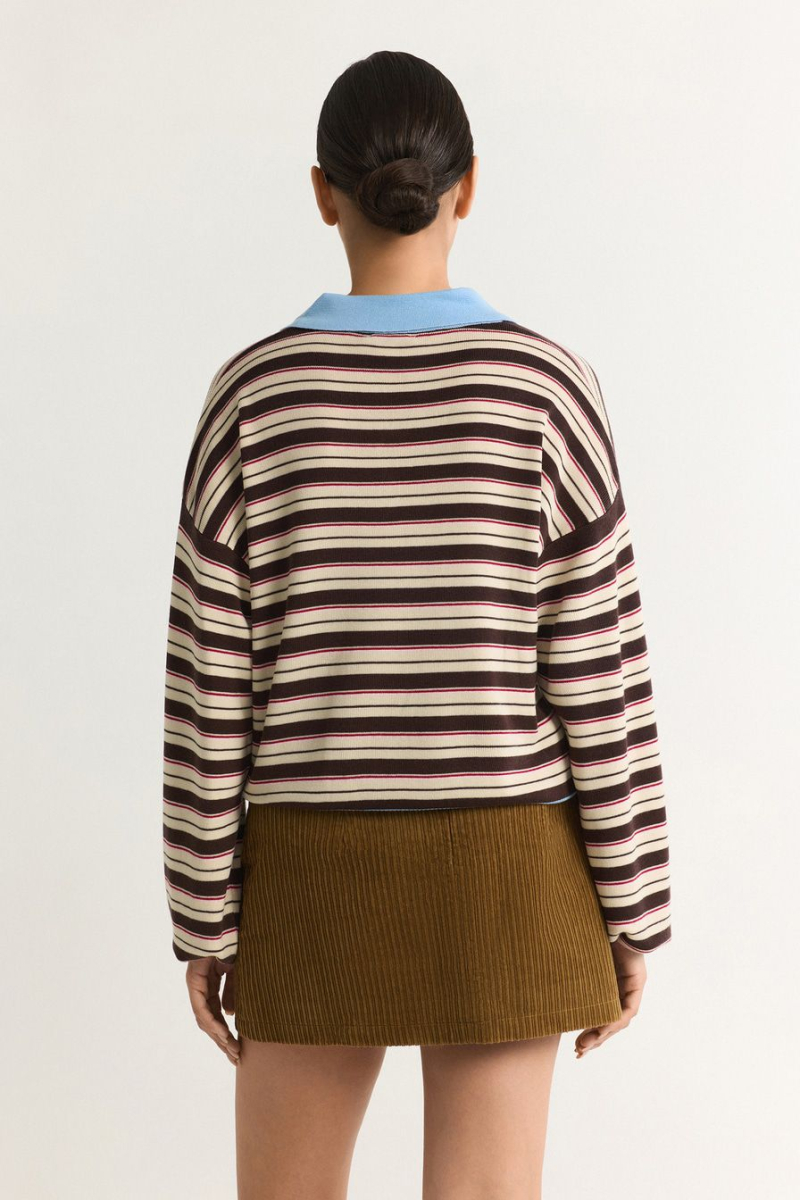 Джемпер с принтом «полоска» TOPTOP, цвет: молочный с принтом, TT.050.19215.121 купить онлайн