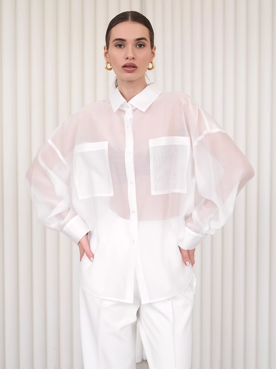 Блуза-рубашка воздушная
