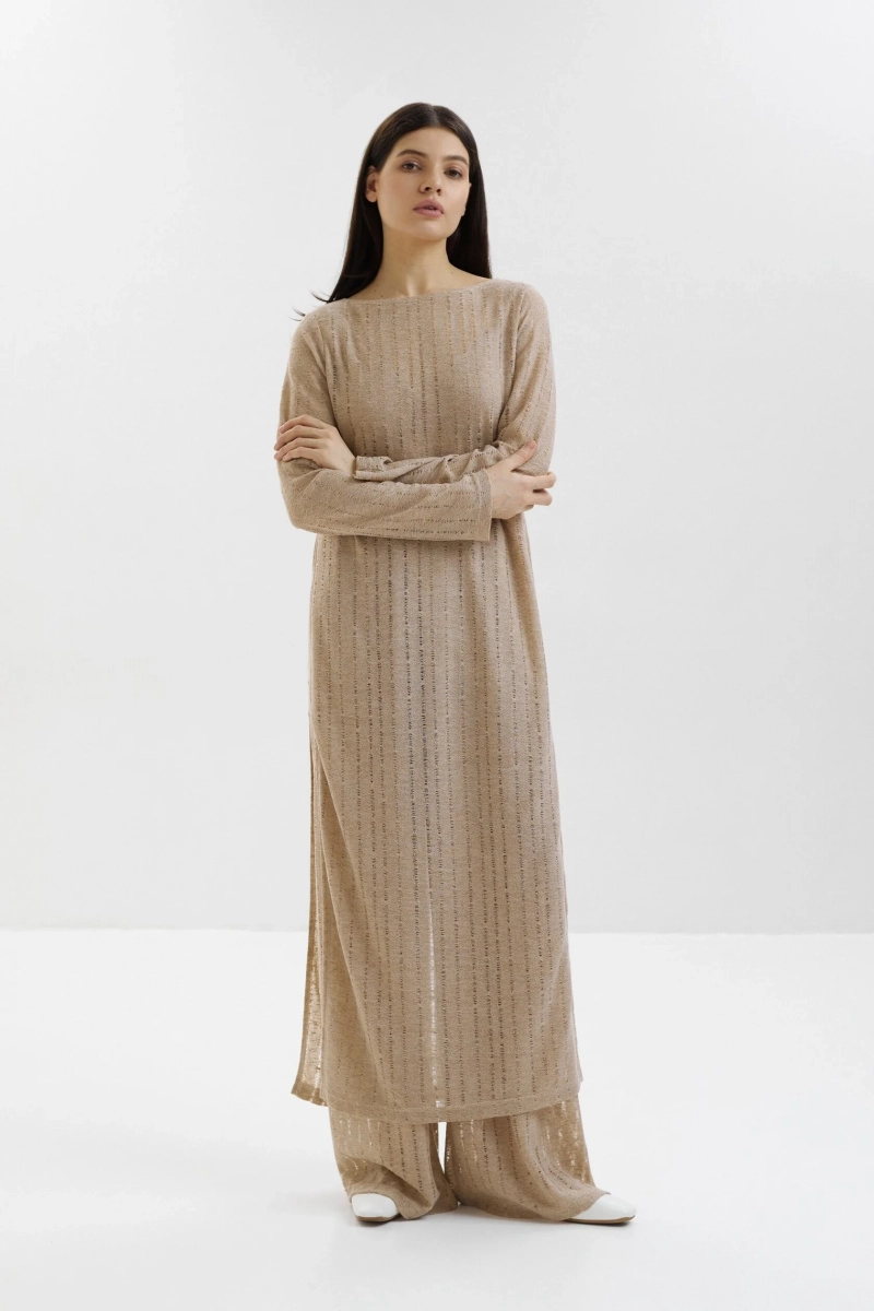 Удлиненный лонгслив marte, цвет: бежевый,  купить онлайн