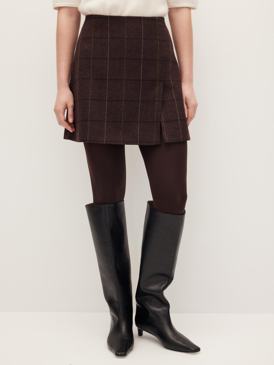 Юбка мини в клетку