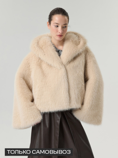 Экошуба оверсайз с капюшоном