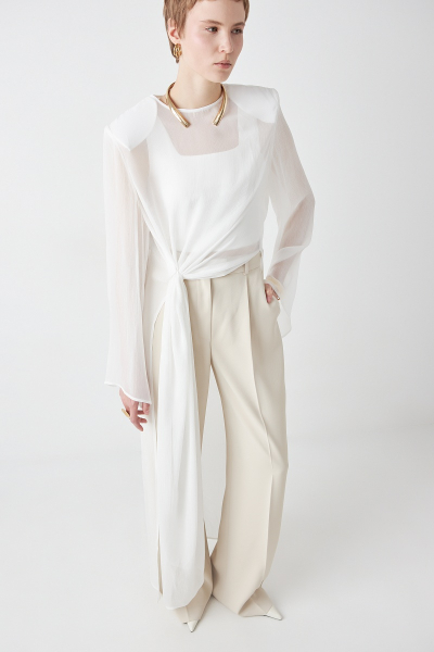 Платье из жатого шифона