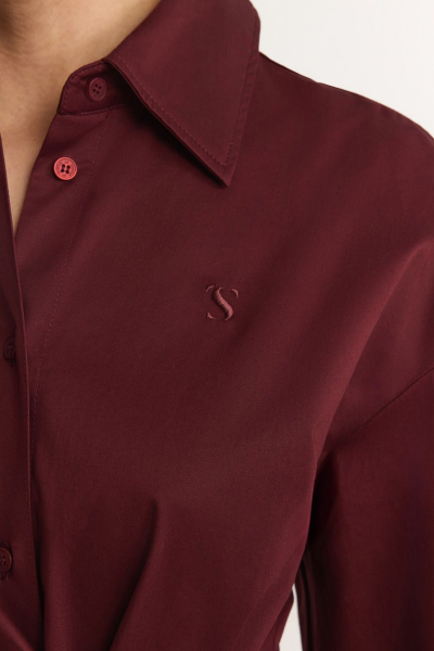 Платье из смесового хлопка TOPTOP, цвет: Бордовый, TTS.011.17060.330 купить онлайн