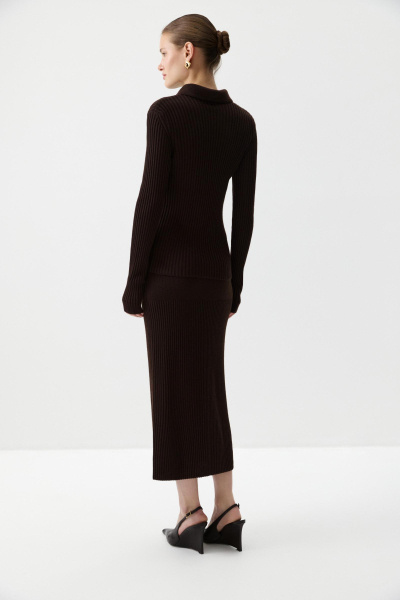 Джемпер-поло с пуговицами Charmstore, цвет: коричневый,  купить онлайн