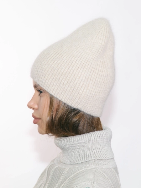 Шапка муар ангора LIBERT'A, цвет: бежевый 00034 купить онлайн