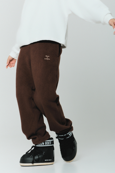 Брюки из трикотажа teddy Alpine Ricoco, цвет: шоколадный, 7026/2 купить онлайн