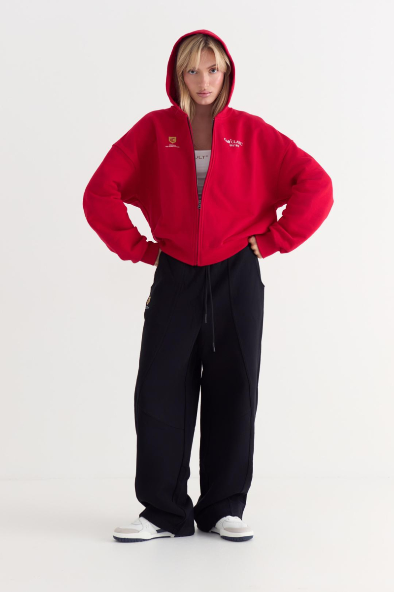 Худи на молнии Simplicity CULT, цвет: красный,  купить онлайн