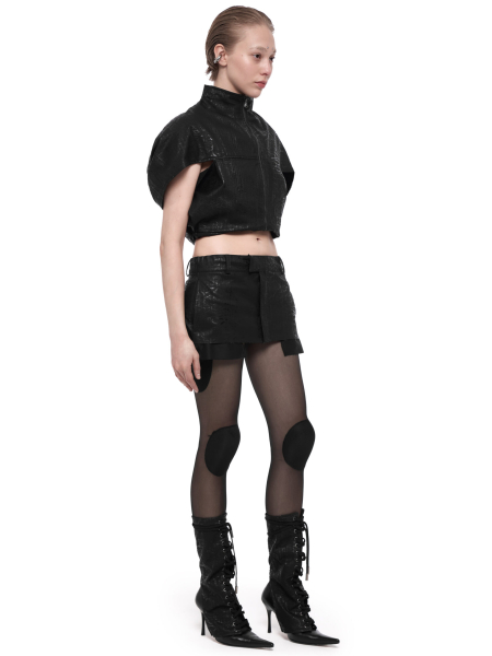 Юбка-баска из денима RUNWAY CAPPAREL.21est, цвет: Черный, CAP.189.231.1 купить онлайн