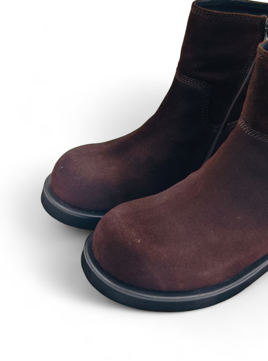 Ботинки зимние из натуральной замши GRANDERA, цвет: темно-коричневый hn539-3630-2/m (868) купить онлайн