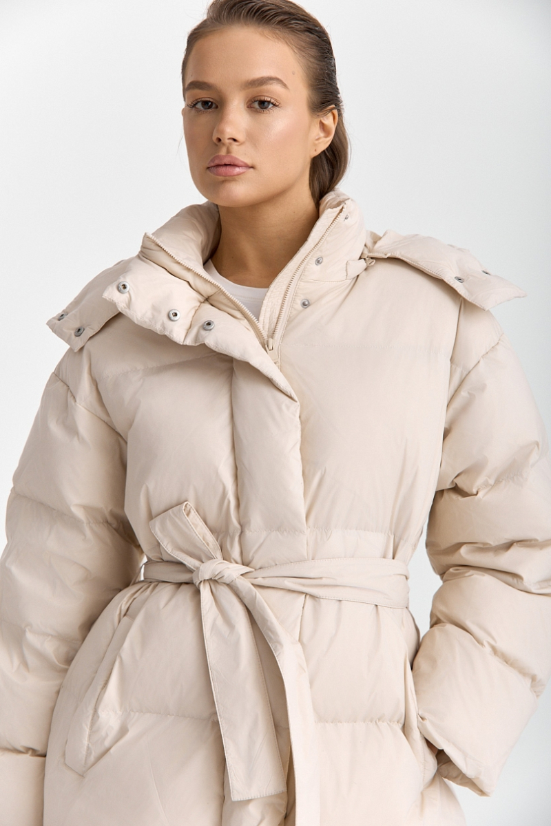 Куртка с наполнителем пуха и пера Ricoco, цвет: молочный, 5008/2 купить онлайн