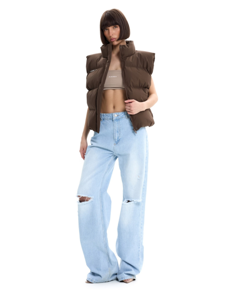 Жилет базовый мини Suborbia, цвет: коричневый, 006841 купить онлайн