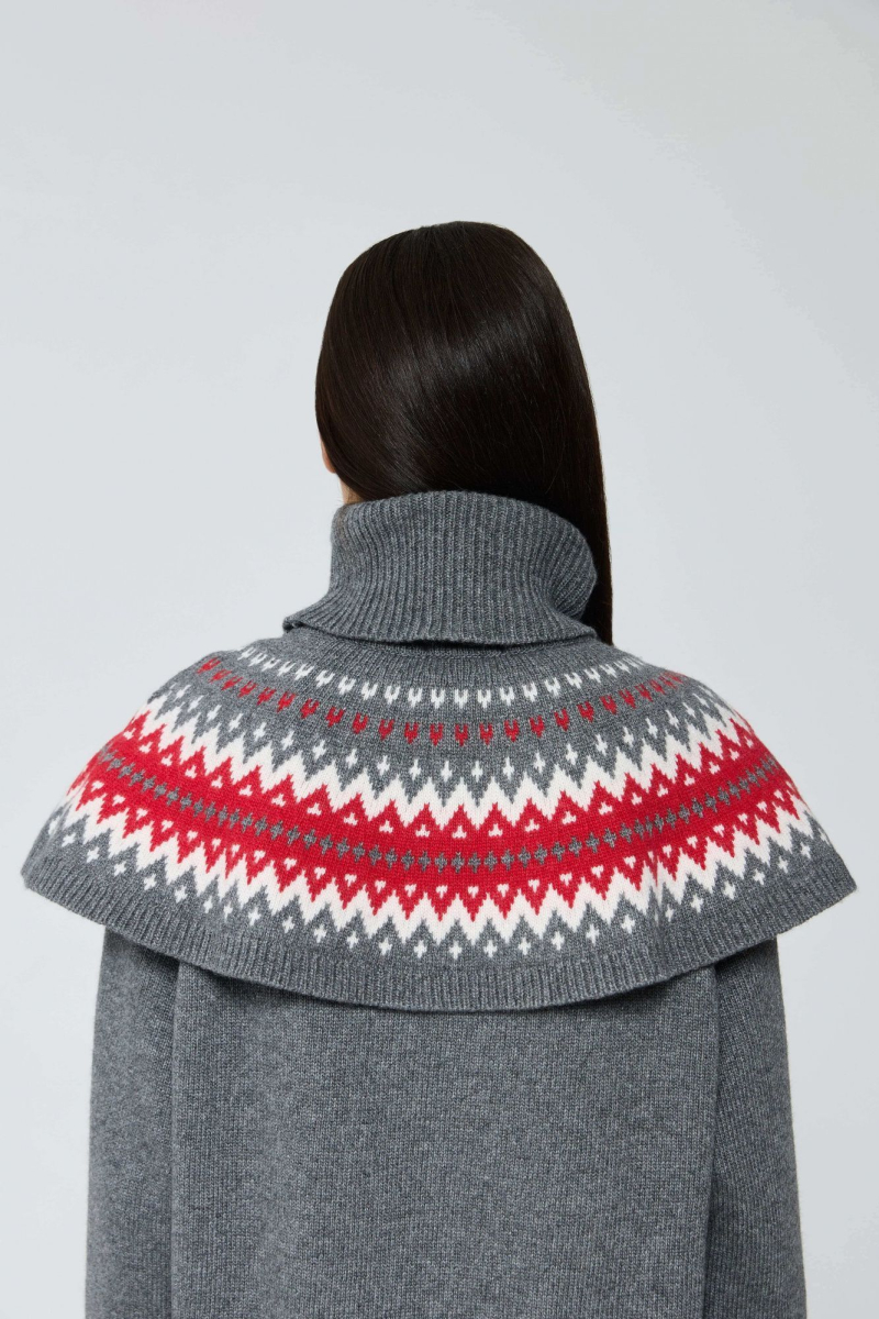 Манишка с узором из смесового кашемира