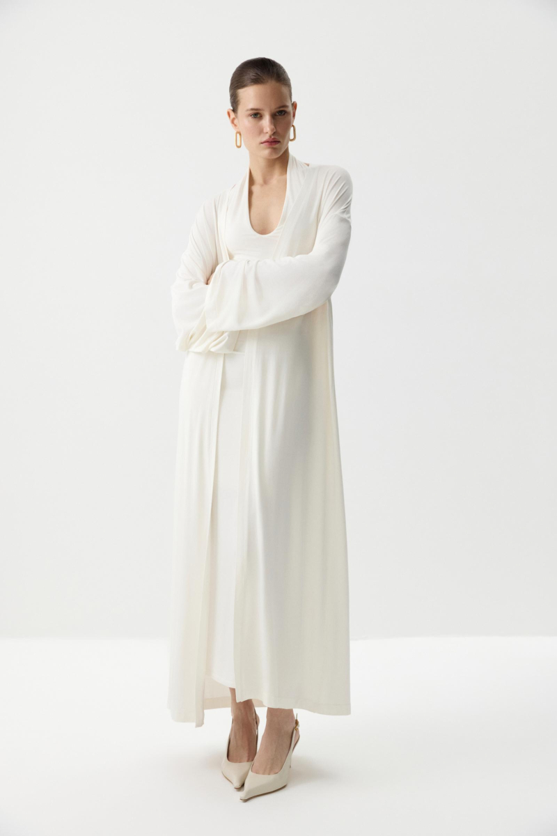 Кардиган удлиненный из вискозы Charmstore, цвет: белый, 219-52865-111 купить онлайн