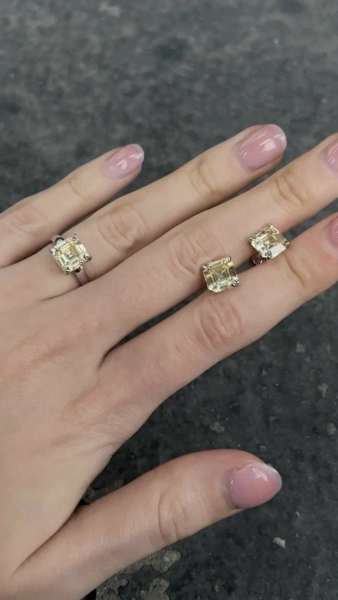 Пусеты с фианитом Tosya Store, цвет: серебро, 22-72-00334-312 купить онлайн