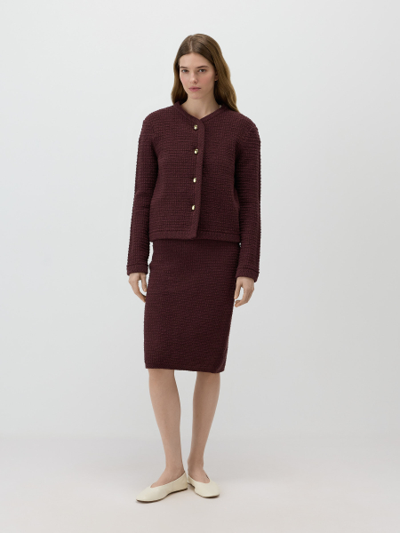 Кардиган букле Conso, цвет: коричневый, KCL 260726 - коричневый купить онлайн