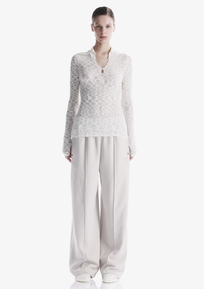 Свитер с широким воротником KRAKATAU, цвет: белый, Sw44-4 купить онлайн