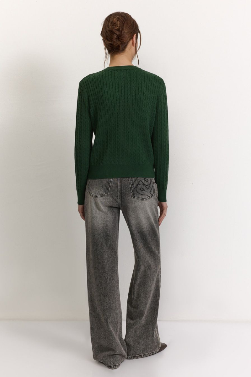 Кардиган из смесовой вискозы TOPTOP, цвет: зеленый, TT.051.17723.500 купить онлайн