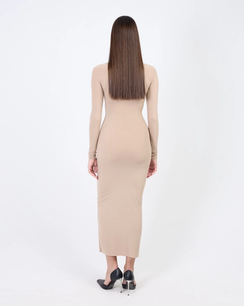 Платье-миди обтягивающее ASIA ST 71, цвет: бежевый, Ast71.skin-dress-beige купить онлайн