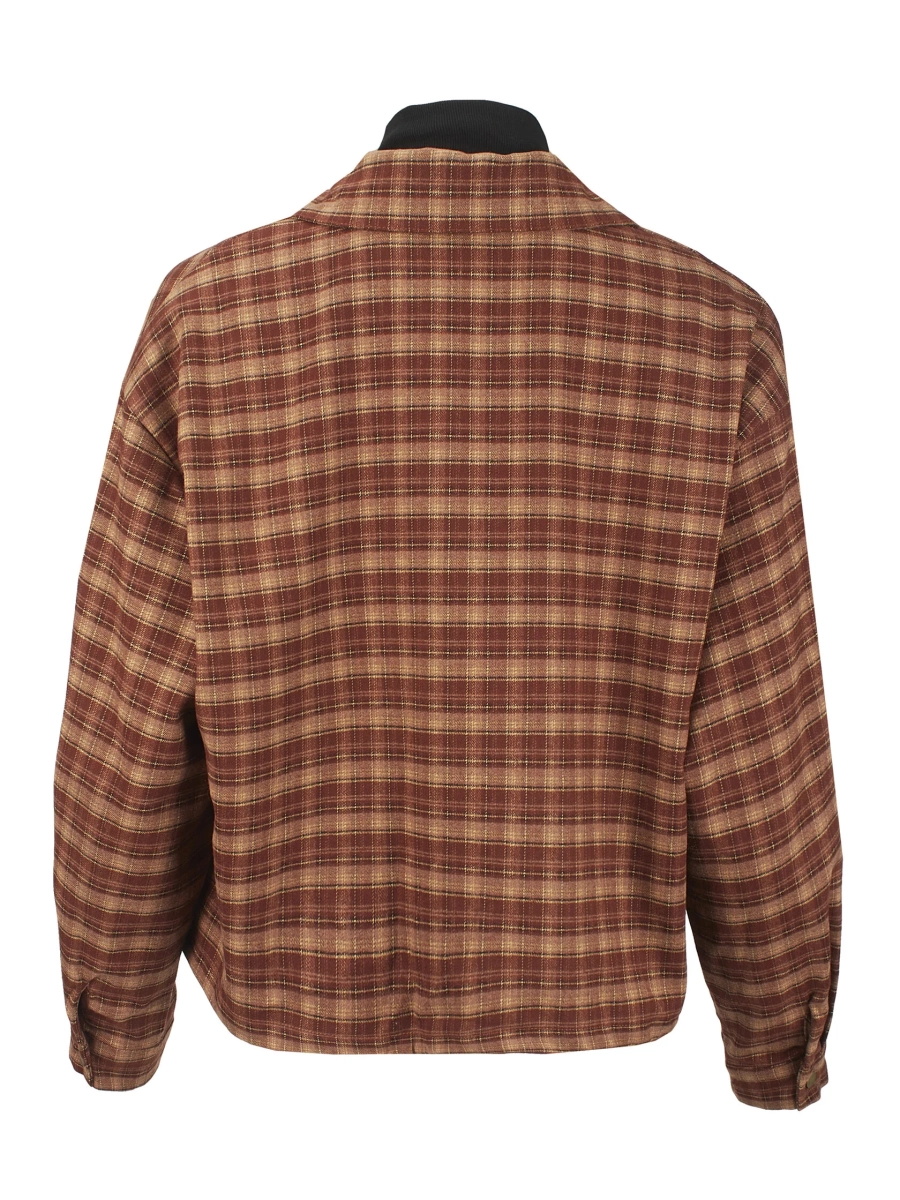 Рубашка в клетку укороченная SAGAS, цвет: кирпичный, 5500116 купить онлайн