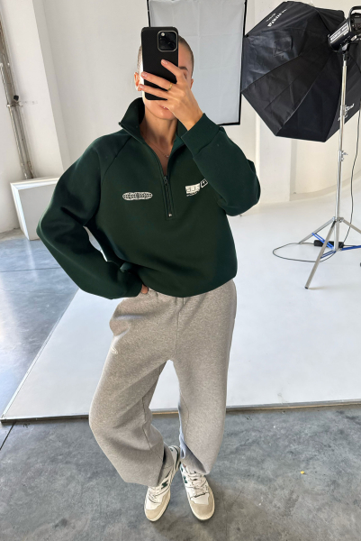 Свитшот на молнии Fleece DARK GREEN Label .B, цвет: dark green, Tp.02.3.3756.0925DGRN купить онлайн