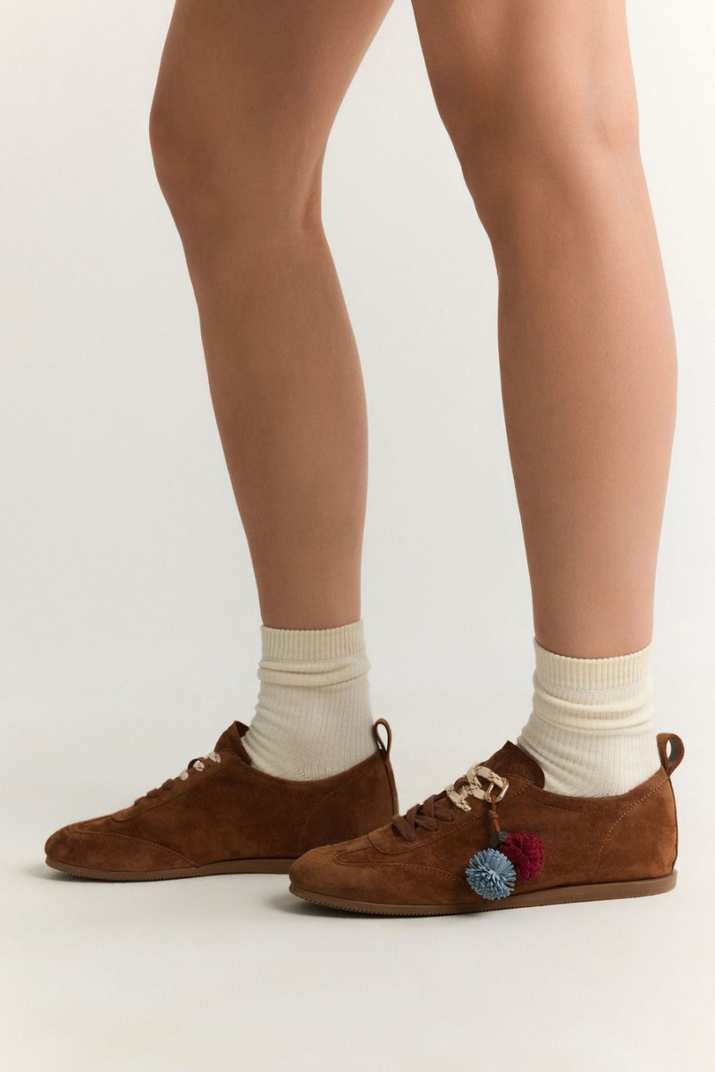 Кеды из натуральной замши Lera Nena, цвет: коричневый LN.501.19465.700 купить онлайн