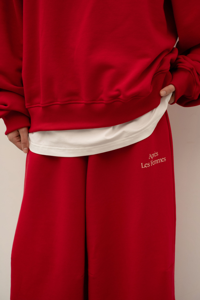 Брюки широкие TRES, цвет: красный, НФ-00002755 купить онлайн