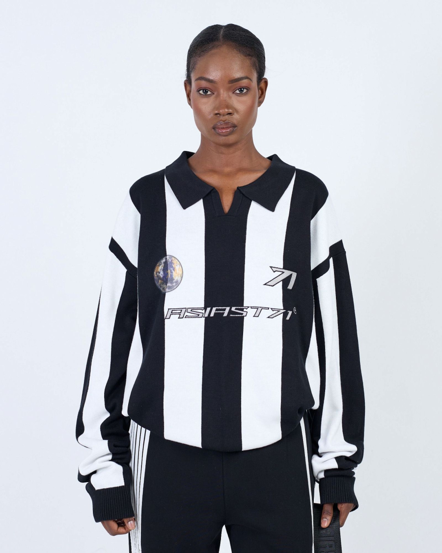 Поло KNIT JUVENTUS STRIPES BLACK