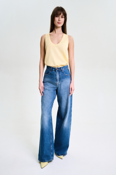 Майка вязаная LIGHT YELLOW