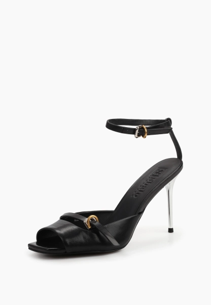 Босоножки из натуральной кожи SBALO, цвет: Черный SJD7 купить онлайн