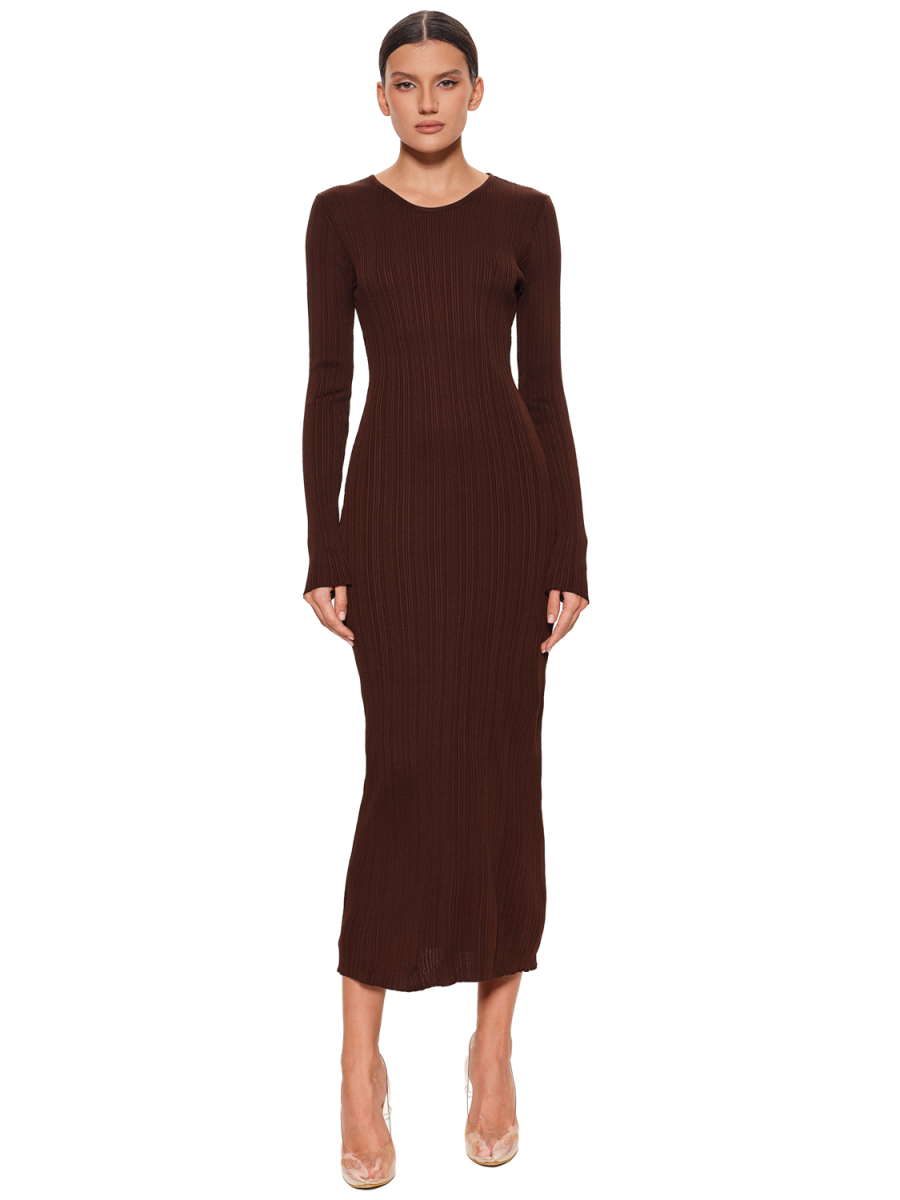 Платье в рубчик