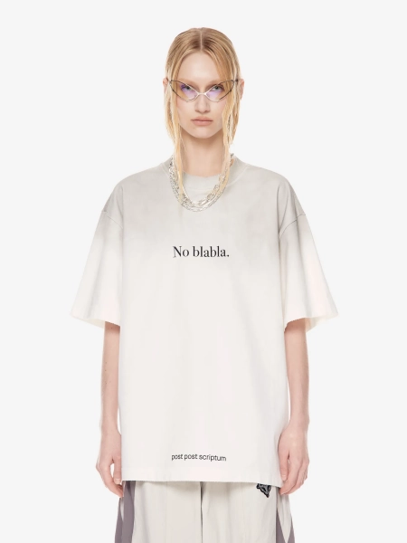 Футболка оверсайз с принтом POST POST SCRIPTUM, цвет: белый, 1147.11.00.WTE купить онлайн
