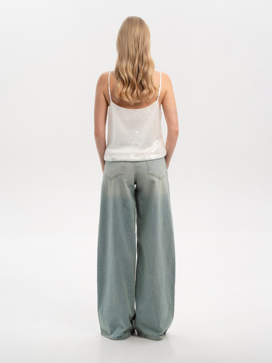 Джинсы со стразами "Bad girl" TRES, цвет: голубой, НФ-00002613 купить онлайн