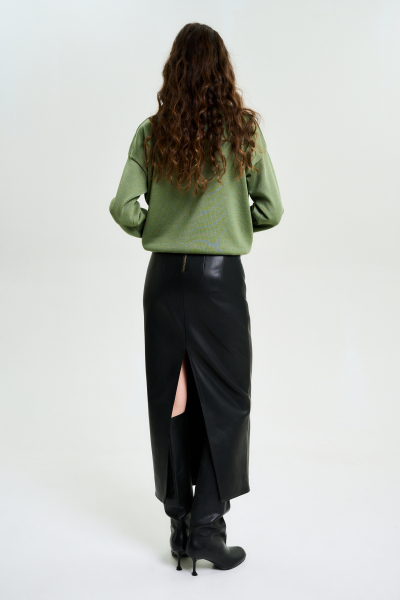 Юбка миди из экокожи FW 24/25 Label .B, цвет: black, Sk.27.2.3959BLC купить онлайн