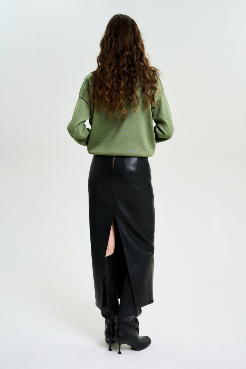 Юбка миди из экокожи FW 24/25 Label .B, цвет: black, Sk.27.2.3959BLC купить онлайн