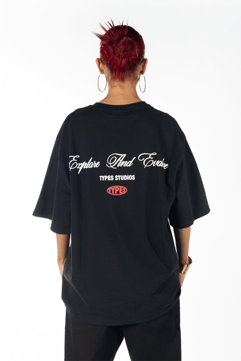 Футболка Black "Explore T-Shirt" types, цвет: Черный,  купить онлайн