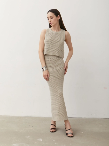 Топ Crochet Marou, цвет: серый, mar1_0524_13 купить онлайн