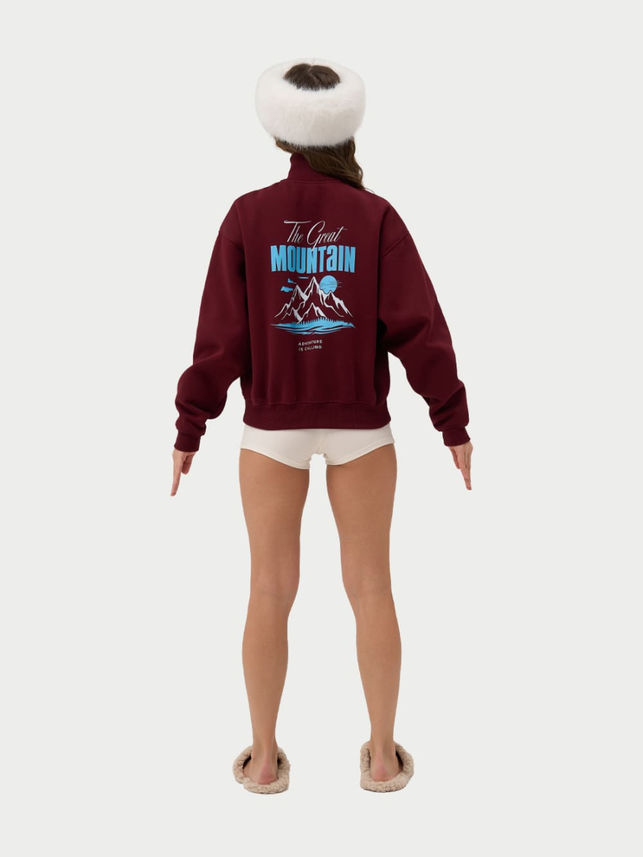 Zip толстовка с начесом ONSI, цвет: burgundy,  купить онлайн