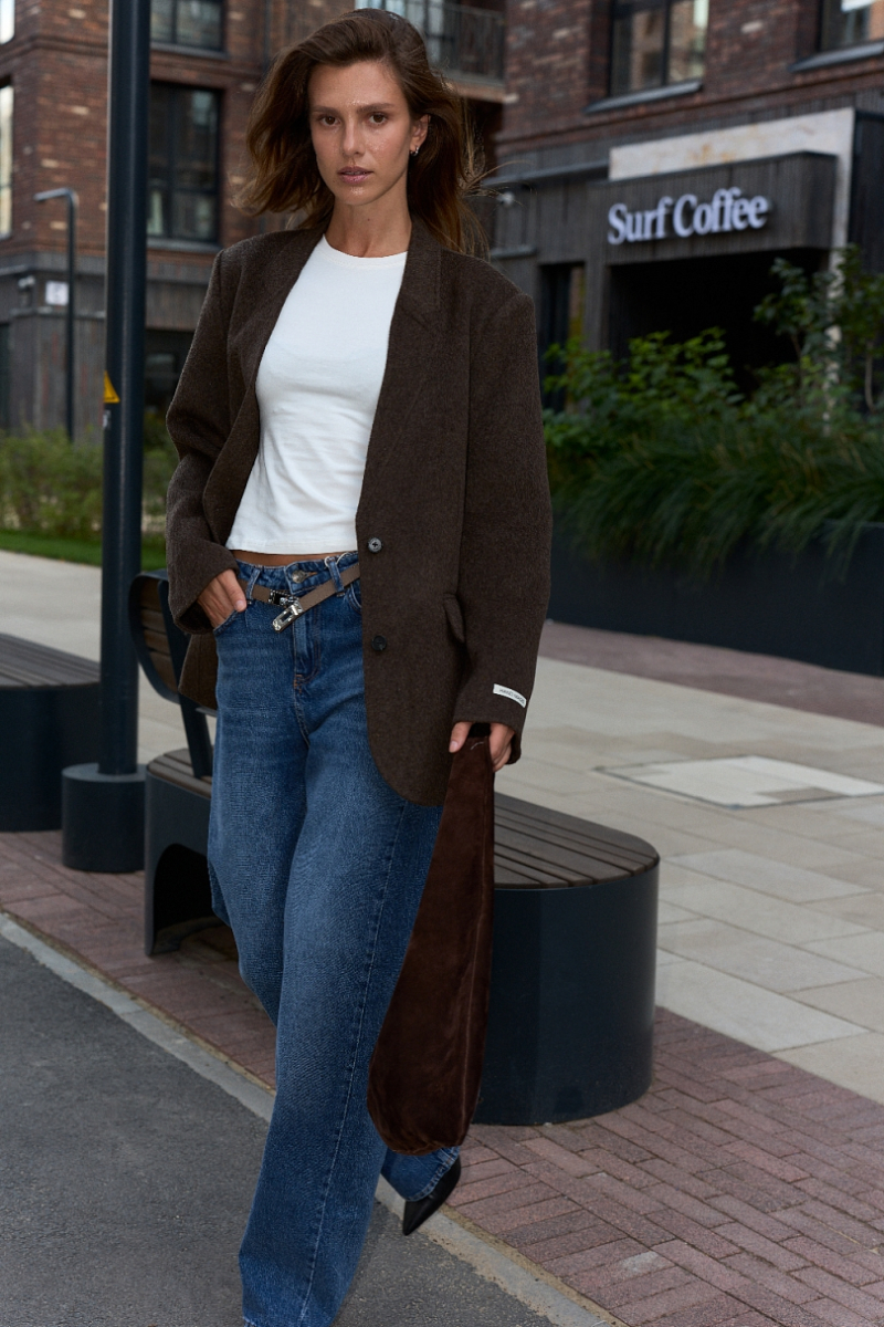 Джинсы прямые с завышенной посадкой Ricoco, цвет: синий, 3066/6 купить онлайн