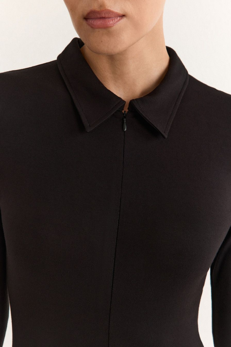 Боди из смесовой вискозы TOPTOP, цвет: Черный, TT.022.17927.900 купить онлайн