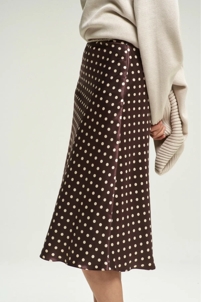 Юбка с тесьмой в горох Choco