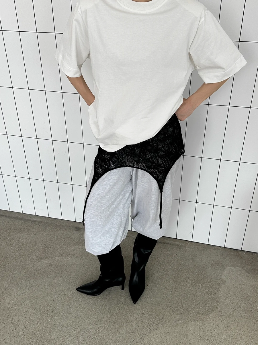 Кружевной пояс асимметричного кроя MIARTLAND, цвет: Черный НФ-00000876 купить онлайн