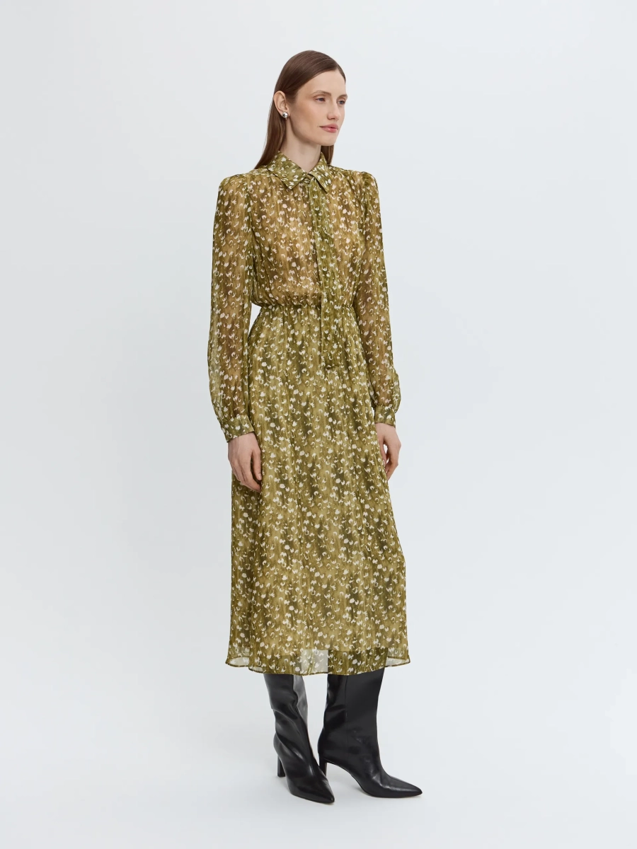 Платье с принтом ANNA PEKUN, цвет: зеленый, 21.2642.501 купить онлайн