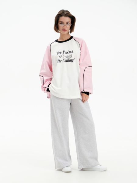 Лонгслив с принтом Forchil, цвет: розовый,  купить онлайн